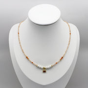 Luxurious Style Zircon With Mop Pearl Necklace