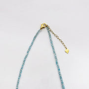 Simple Style Blue Topaz With Irregular Pearl Necklace