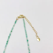 Nice 2mm Faceted Green Agate With 6mm Chrysoprase Necklace & Bracelet Set