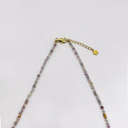 Simple Style Fluorite With Amethyst Necklace