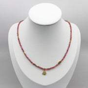 Simple Style Pink Tourmaline Necklace