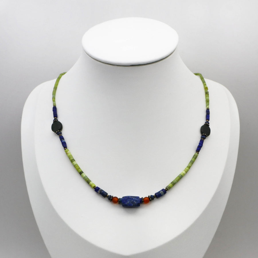 Lemon Jade Necklace Indian Style