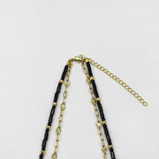 Punk Style Black Agate Necklace