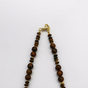Vintage Fashion Irregular Pearl With Wooden Beads Necklace GNM255078