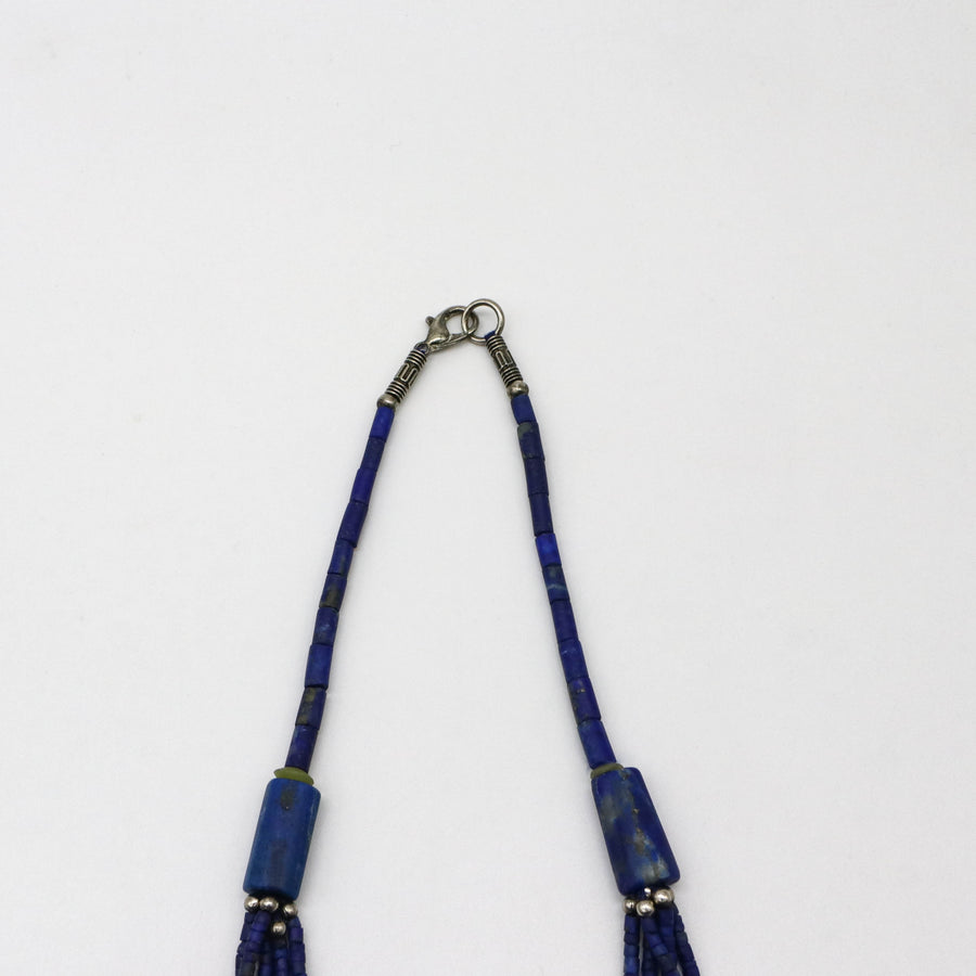 Lapis And Turquoise Heishi Necklace African Tribal Style