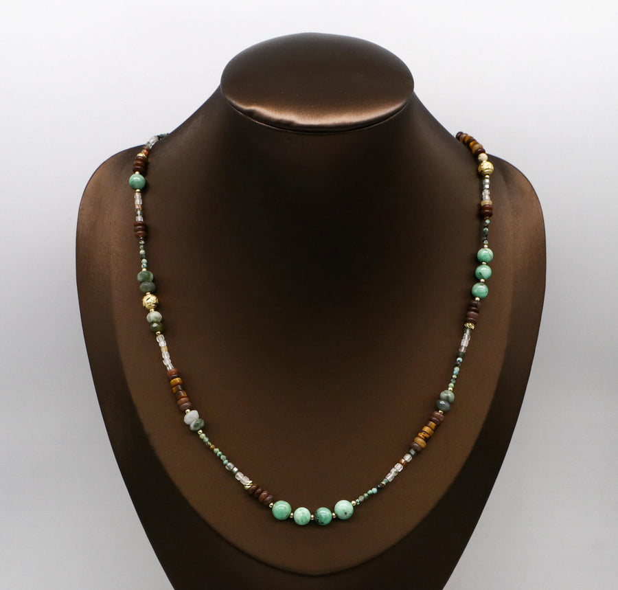Vintage Fashion Chrysoprase Beads Necklace