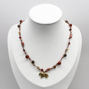 Vintage Fashion Natutal Stone Knotting Style Necklace GNM255082