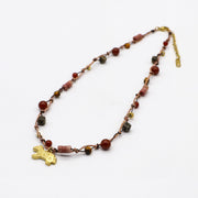 Vintage Fashion Natutal Stone Knotting Style Necklace GNM255082