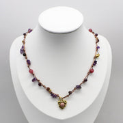 Vintage Fashion Amethyst Hand-woven Necklace
