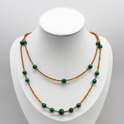 Vintage Fashion Malachite Necklace