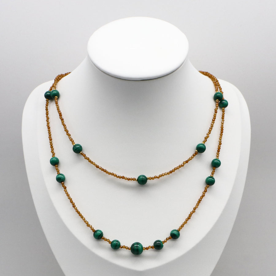 Vintage Fashion Malachite Necklace