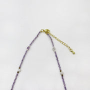 2mm Purple Zircon Necklace Princess Style