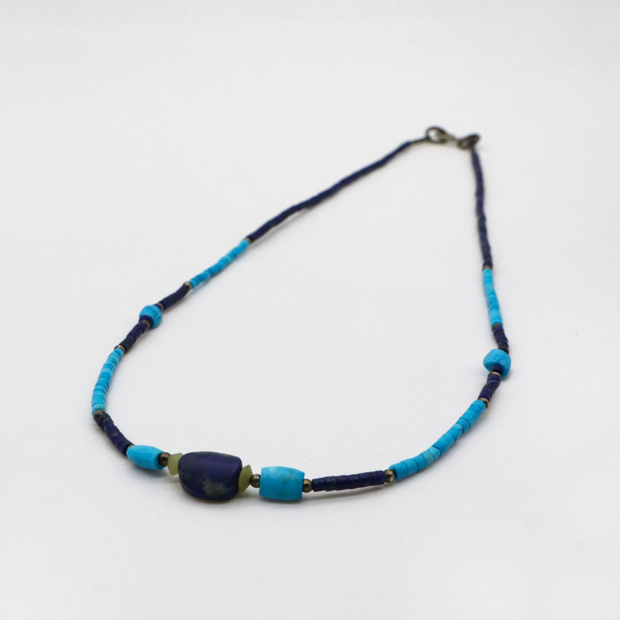 Distinctive 2mm Lapis Necklace