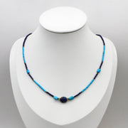 Distinctive 2mm Lapis Necklace