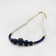 Fresh Water Pearl Lapis Necklace