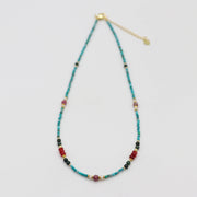 Fashion 2mm Faceted Turquoise With Jade Beads Necklace & Bracelet Set