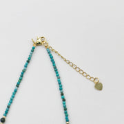 Fashion 2mm Faceted Turquoise With Jade Beads Necklace & Bracelet Set