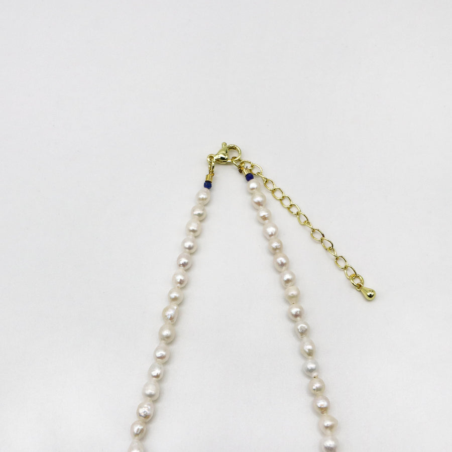 Fresh Water Pearl Lapis Necklace