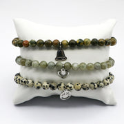 Simple Style Tiger eye And Red Stone Bracelet Set [B106]