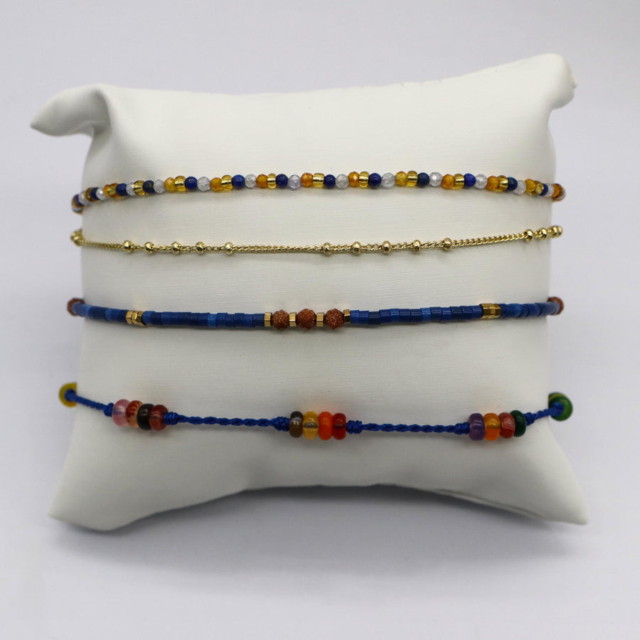 Blue series small Beads Bracelet Set for Lady [B114]