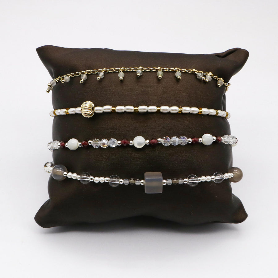 Trendy Minimalist Stone Bracelet Set for Girl [B133]