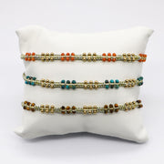 Boho 2mm Faceted Natural Stone Beads Knotting Handmade Bracelet Jewelry [B135]