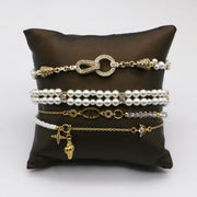 Elegant  High Quality Glass Imitation Pearl Bracelet [B148]
