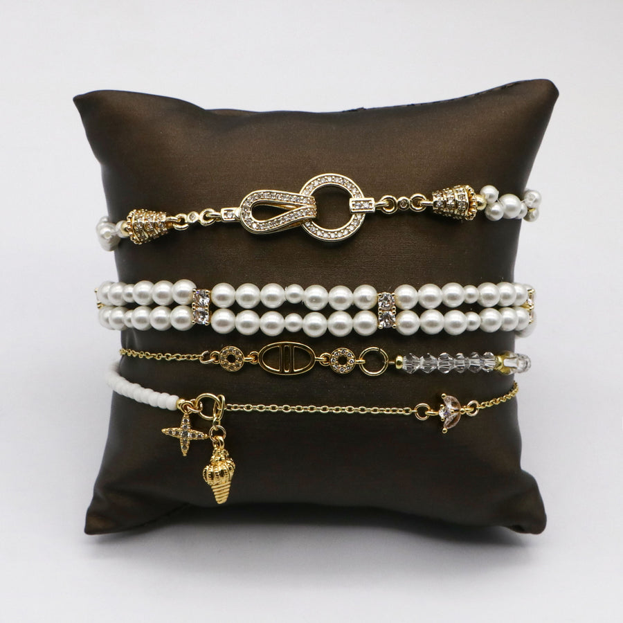 Elegant  High Quality Glass Imitation Pearl Bracelet [B148]