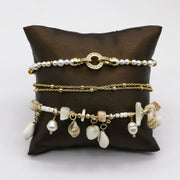Roman Holiday Style Pearl Shell Bracelet [B152]