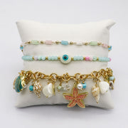 Evil Eye Shell Bracelet and Ocean Series Brcelet [B156]