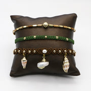 Fantacy Style Picture Jasper Woven Bracelet Set