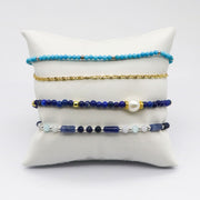 Exquisite Turquoise and Lapis Small Bead Bracelet [B166]