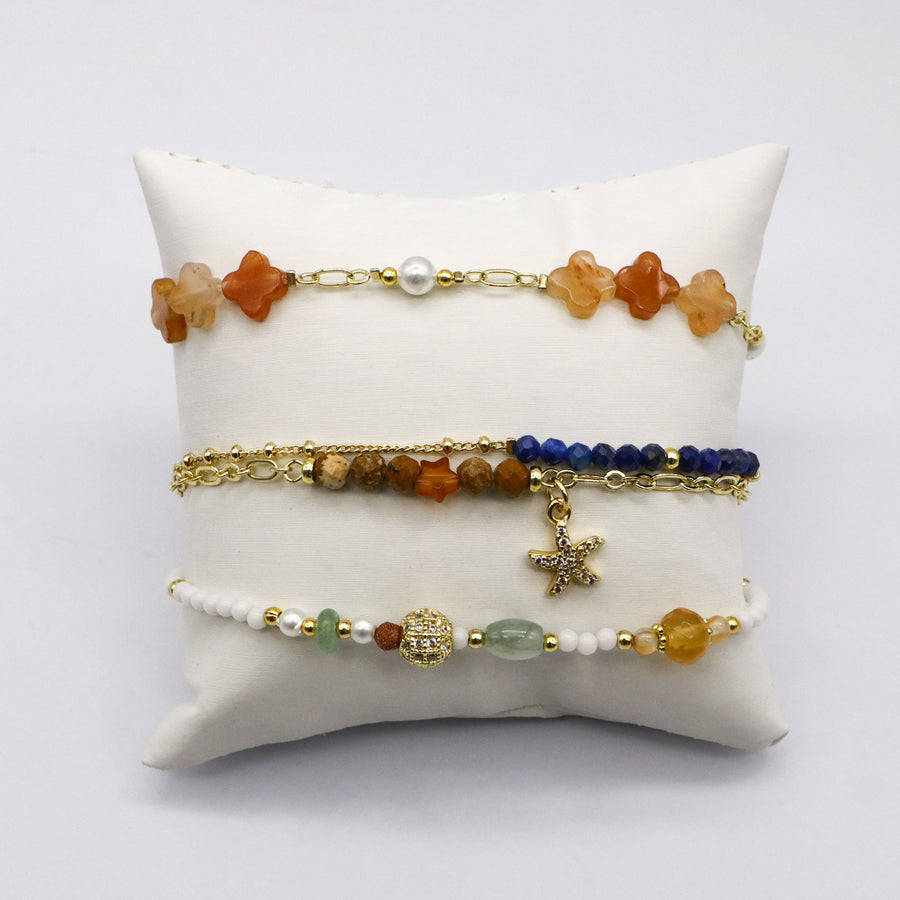 Simple and Fashionable Metal Gemstone Bracelet [B169]