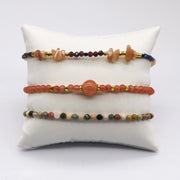 Bohemian Style Layered Bracelet Set with Sunstone Chips [B175]
