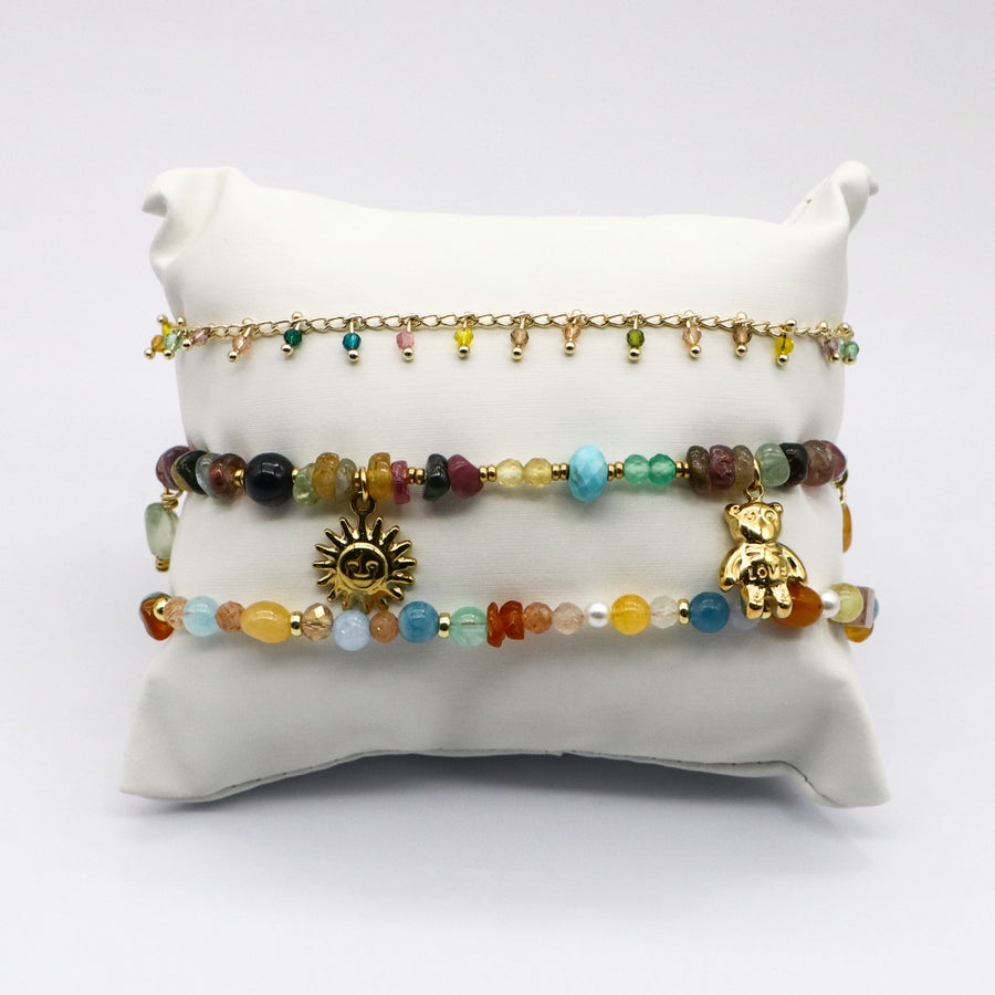 Boho Multicolor Stone Bracelet Set [B184]