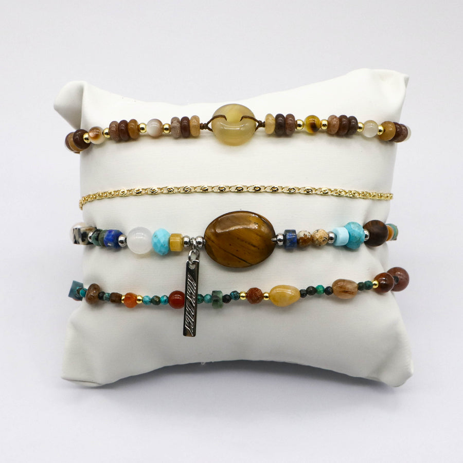 Multicolor Gemstone Bracelet Sets [B187]