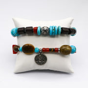 Natural stone Zang nationality style exaggerated bracelet [B195]