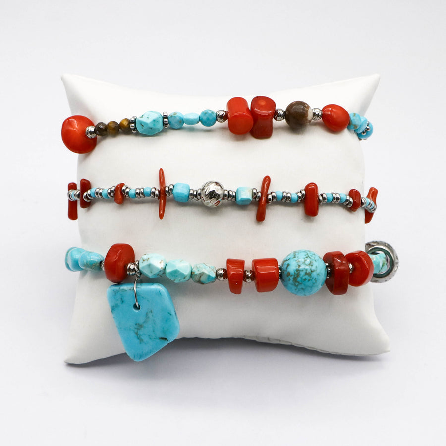 Natural Stone Zang Nationality Style Bracelet [B197]