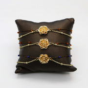 Luxurious Style Flower Woven Bracelet Set