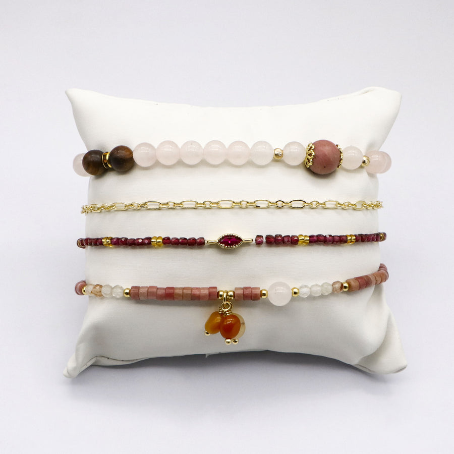 Minimalist Pink Stone  Bracelet [B206]
