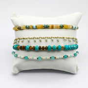 Minimalist Turquoise and Hematite Bracelet  [B215]