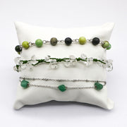 Trendy Fresh Forest Green Stone Bracelet [B224]