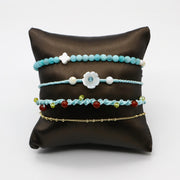 Ocean Blue Style Handmade Woven Bracelet Set