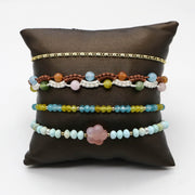 Boho Layered Colorful Gemstone Macrame Bracelet