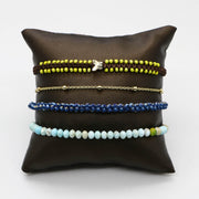 Boho Layered Yellow Beaded With Butterfly Bracelet