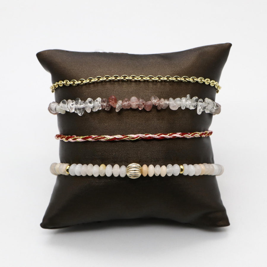 Bohemian Style Strawberry Quartz Bracelet