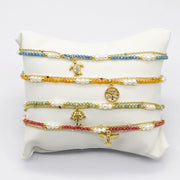 Luxurious Style Pearl With Chain Bracelet Set [B50]