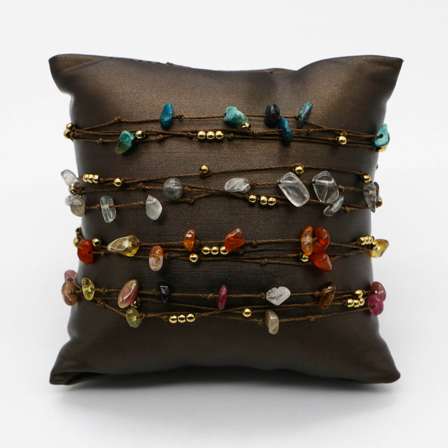 Bohemian Style Irregular Stone Hand-woven Bracelet