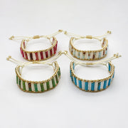 Bohemian Style Imperial Jasper Hand-woven Bracelet