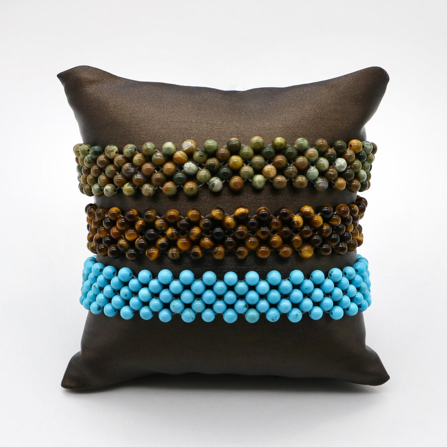 Bohemian Style Natural Stone Hand-woven Wristband